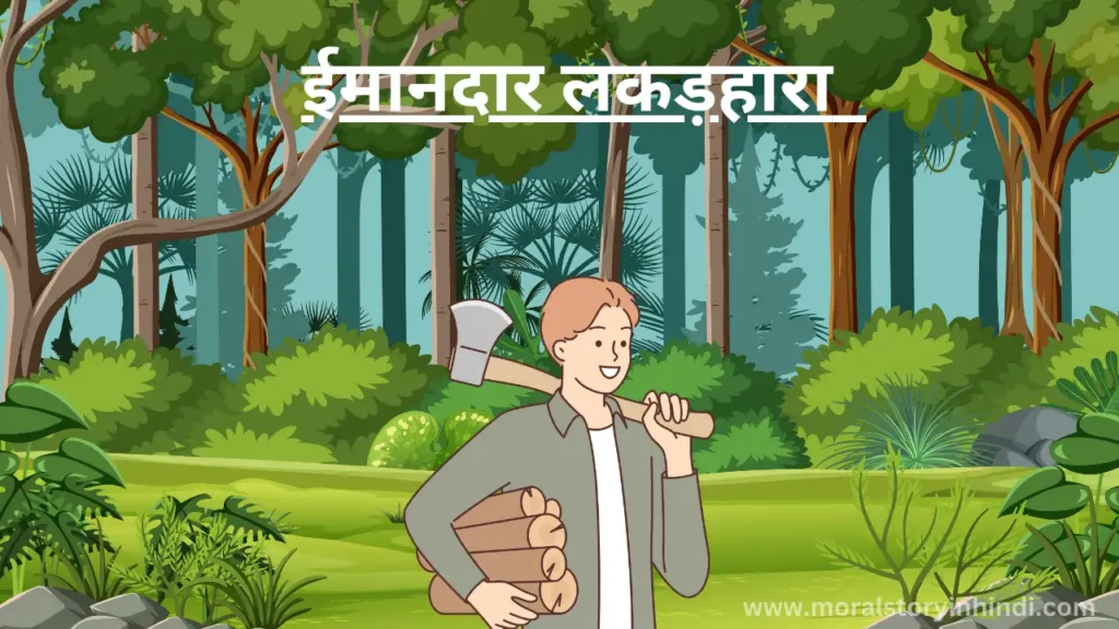 ईमानदार लकड़हारा - Hindi Moral Stories for Adults and Kids